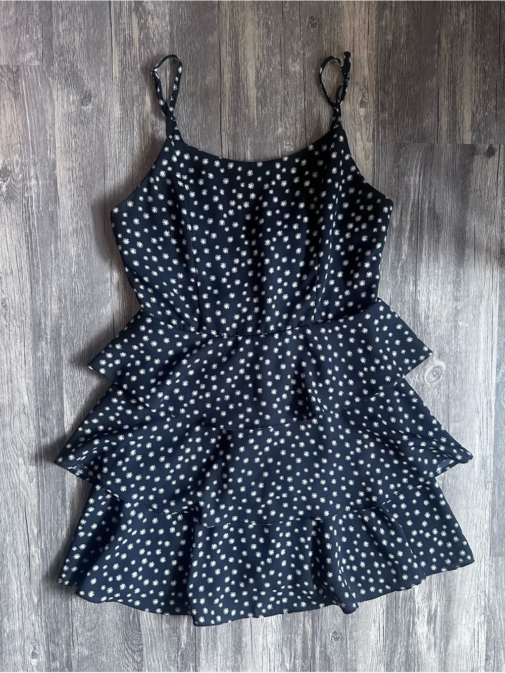 Forever21 Floral Mini Dress Size Small Black White Floral Printed Sun Dress